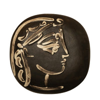 'Profil de Jacqueline' Ceramic Convex Madoura Pottery Wall Plaque A. Ramie 383 by Pablo Picasso, 1956