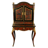 Antique Ebonized Boulle Ormolu Desk Cabinet Bonheur du Jour by Nordisk Kunst & Mobel-Etablissement Denmark