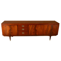 Mid Century Modern Danish Style Teak Mahogany Long Credenza Fully Restored 1966