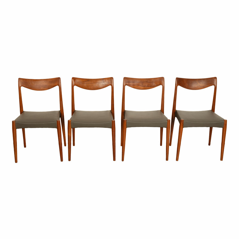 Four Mid Century Modern Danish "Bambi" Chairs Rolf Rastard & Adolf Relling 1960