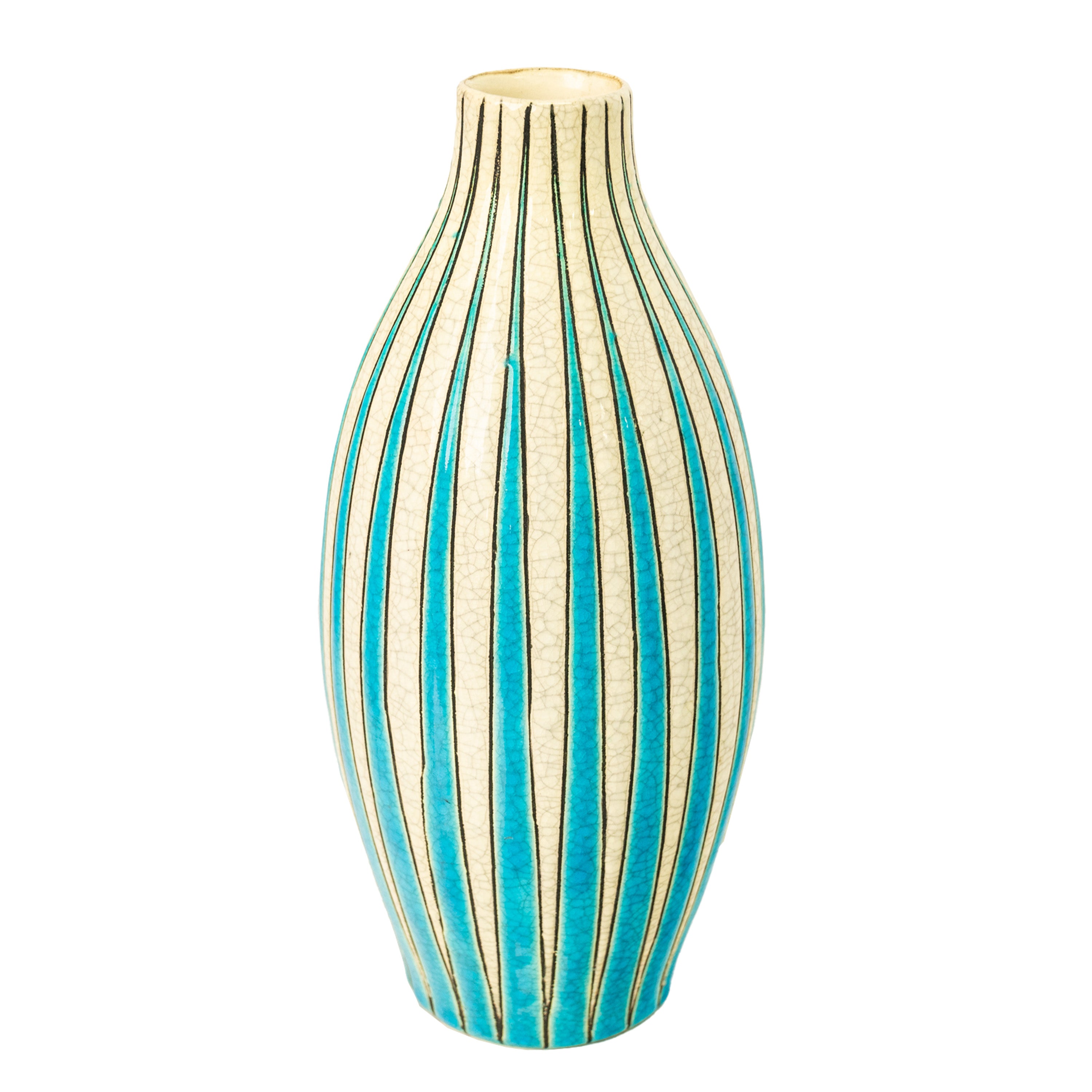 Antique Art Deco Belgian Pottery Vase Maurice Dufrene Boch Freres