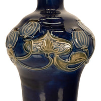 Antique Art Nouveau Royal Doulton Lambeth Whiskey Jug Silver Mounts London 1903