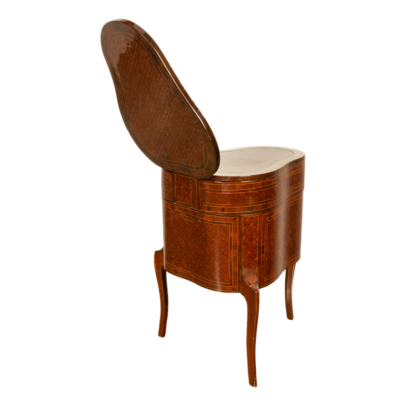 Antique French LouisXV Mechanical Tulipwood Dressing Table de Toilette Desk 1800