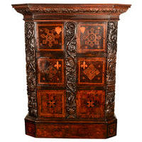 Antique Flemish / Dutch Walnut Marquetry Royal Manuscript Cabinet, circa 1680