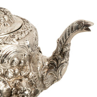 Antique George III Sterling Silver Rococo Teapot London John Wakefield 1819