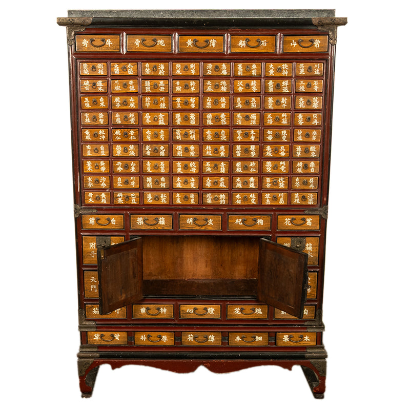 Antique Korean Elm Medicine Apothecary Cabinet Chest 88 Drawers Yakjang 1920