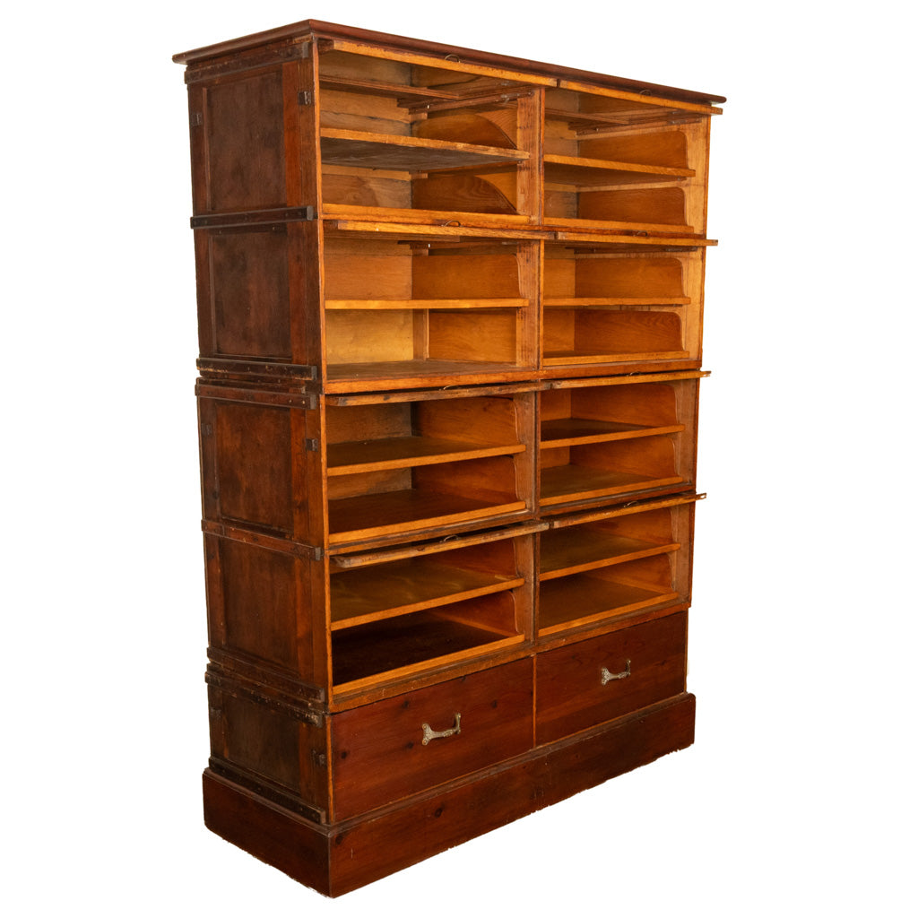 Antique Mercantile Store Shop Display 18 Drawer Pine Haberdashery Cabinet 1900