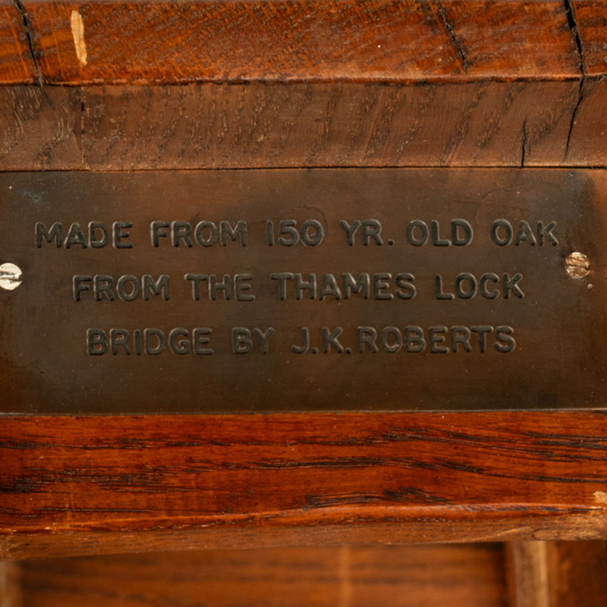 Pair Antique Jacobean style Joint Stools Oak from Thames Lock Bridge London 1850
