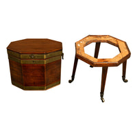 Antique 18th Century Georgian Mahogany & Brass Bound Wine Cooler Cellarette 1780