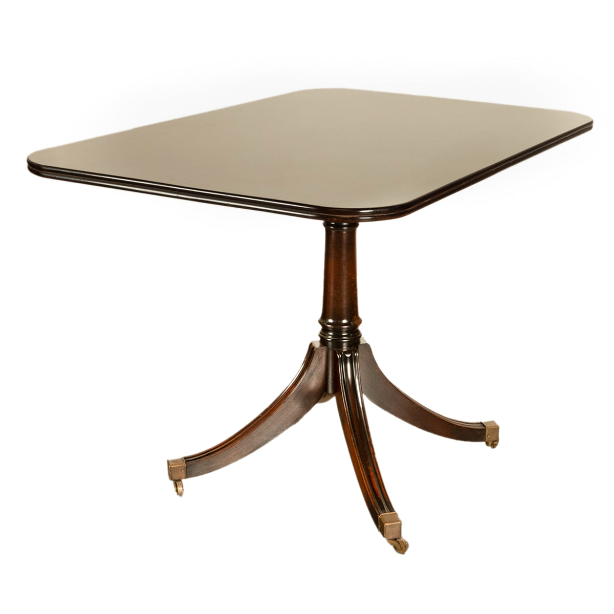 Antique Tilt Top Georgian Regency Mahogany Pedestal Breakfast Dining Table 1810