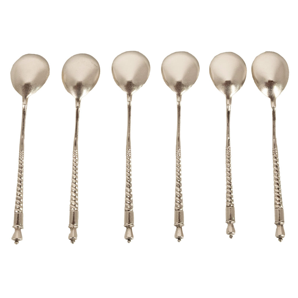 Set Antique Russian Imperial Silver Spoons by Fedor Rückert Faberge Moscow 1889