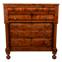 Antique American Classical Mahogany Chest Drawers Dresser Commode New York 1830