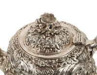 Antique George III Sterling Silver Rococo Teapot London John Wakefield 1819