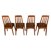 Set 4 Danish Mid Century Modern "Eva" Teak Dining Chairs by Niels Koefoed 1964