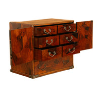 Antique Japanese Meiji Kodansu Tansu Marquetry Table Cabinet Jewelry Chest 1880