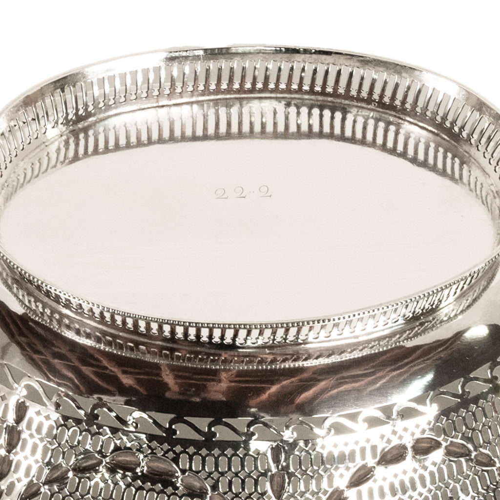 Antique Georgian Sterling Silver Pierced Basket by Richard Morton Sheffield 1778