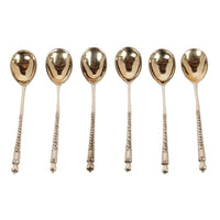 Set Antique Russian Imperial Silver Spoons by Fedor Rückert Faberge Moscow 1889