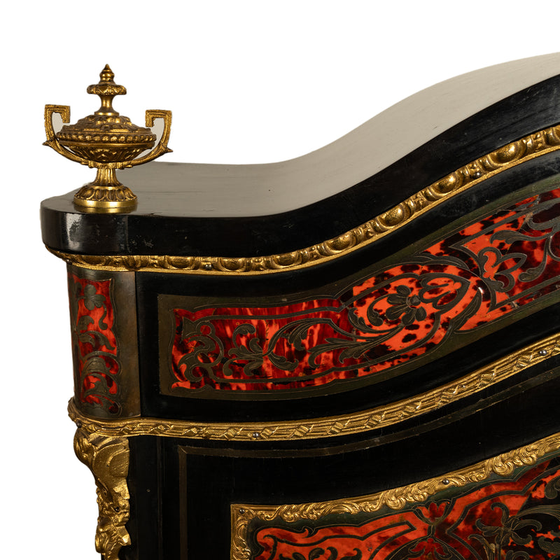 Antique Ebonized Boulle Ormolu Desk Cabinet Bonheur du Jour by Nordisk Kunst & Mobel-Etablissement Denmark