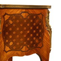 Antique French Marquetry Ormolu Side Table 3 Drawer Cabinet Commode Paul Sormani