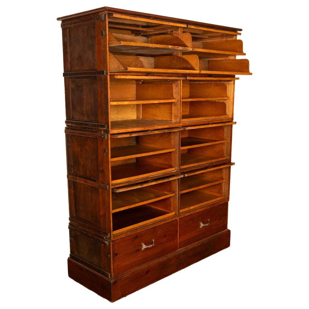 Antique Mercantile Store Shop Display 18 Drawer Pine Haberdashery Cabinet 1900