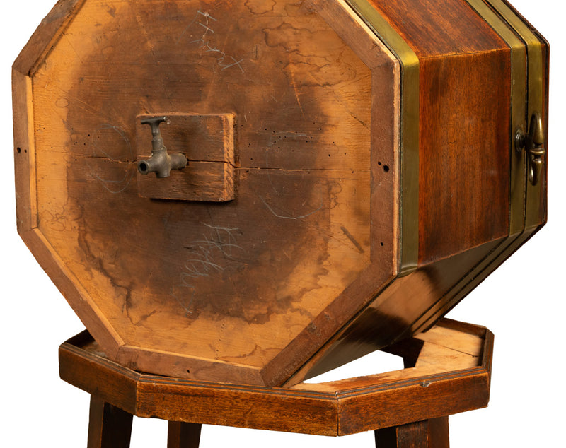 Antique 18th Century Georgian Mahogany & Brass Bound Wine Cooler Cellarette 1780