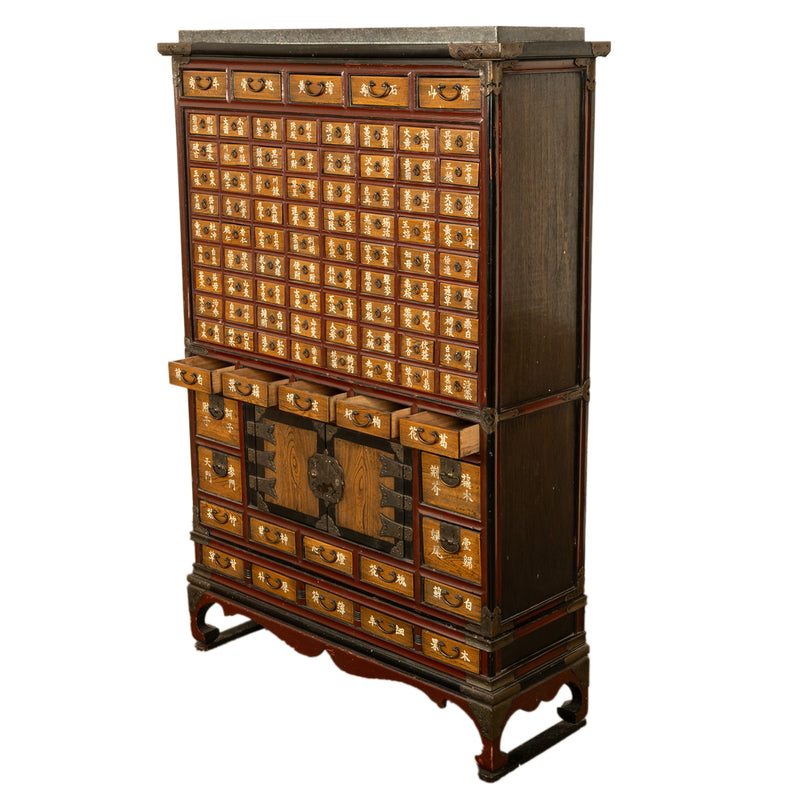 Antique Korean Elm Medicine Apothecary Cabinet Chest 88 Drawers Yakjang 1920