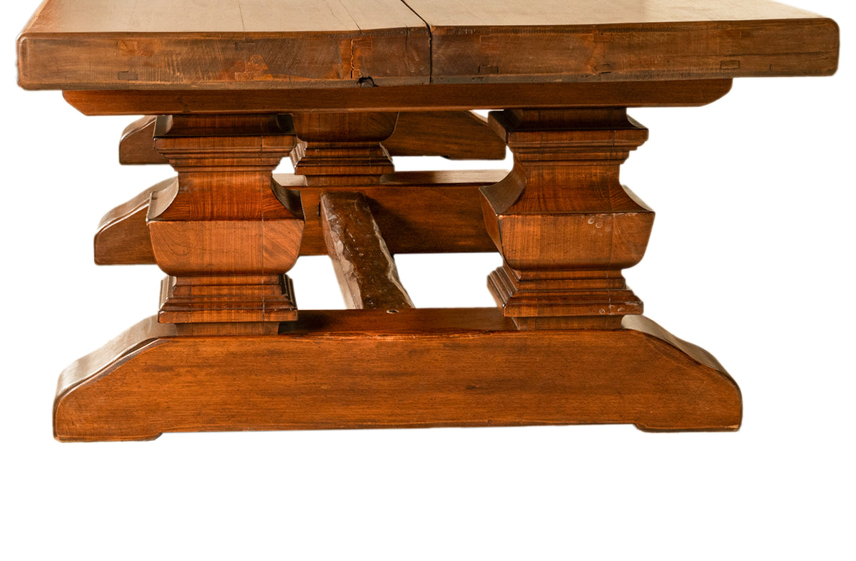 Antique 19th Century Monumental Italian Walnut Refectory Dining Table Circa 1820, Seats 16+