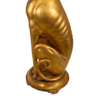 Antique French 18th Century Louis XVI Carved Gilt-Wood Greyhound Dog Jardinière Stand 1780