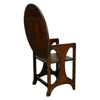 Antique Folk Art Poker Work Arts & Crafts Monks Bench Table Chair New York 1900