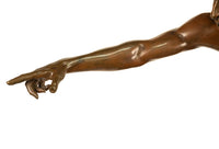 Monumental French Figurative Bronze Statue 'Au Loup' Shepherd Dog Sheep Hunting by Louis-Auguste Hiolin, 1874