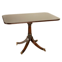 Antique Tilt Top Georgian Regency Mahogany Pedestal Breakfast Dining Table 1810