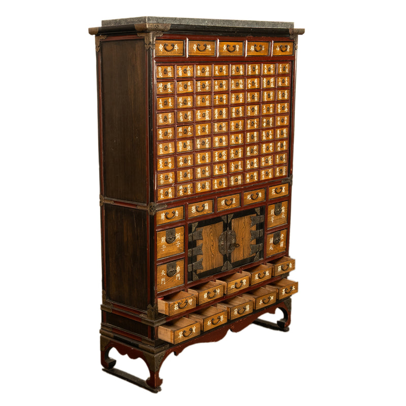 Antique Korean Elm Medicine Apothecary Cabinet Chest 88 Drawers Yakjang 1920