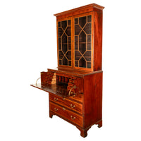 Antique Georgian Inlaid Mahogany Bureau Bookcase Butler's Secretary Desk 1780