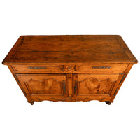 Antique 18th C French Provincial Louis XV Carved Walnut Sideboard Buffet 1780