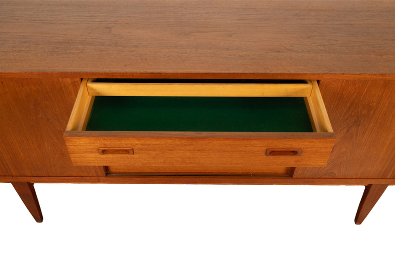 Mid Century Modern Danish Teak Logn John Credenza Sideboard by Lyby Mobler 1960s