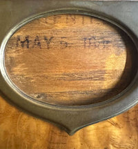 Antique American Carved Oak Victorian Roll Top Letter File Cabinet Amberg Co, 1883