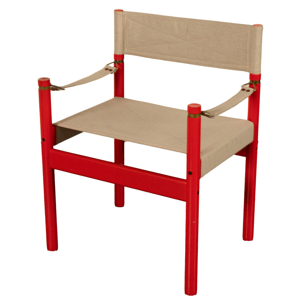 Mid Century Modern Danish Six Safari Chairs Dining Table Set by Erik Wørts 1960s