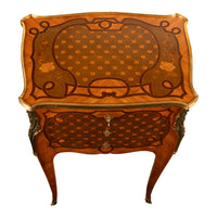 Antique French Marquetry Ormolu Side Table 3 Drawer Cabinet Commode Paul Sormani