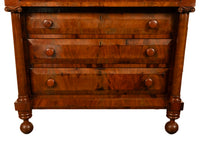 Antique American Classical Mahogany Chest Drawers Dresser Commode New York 1830