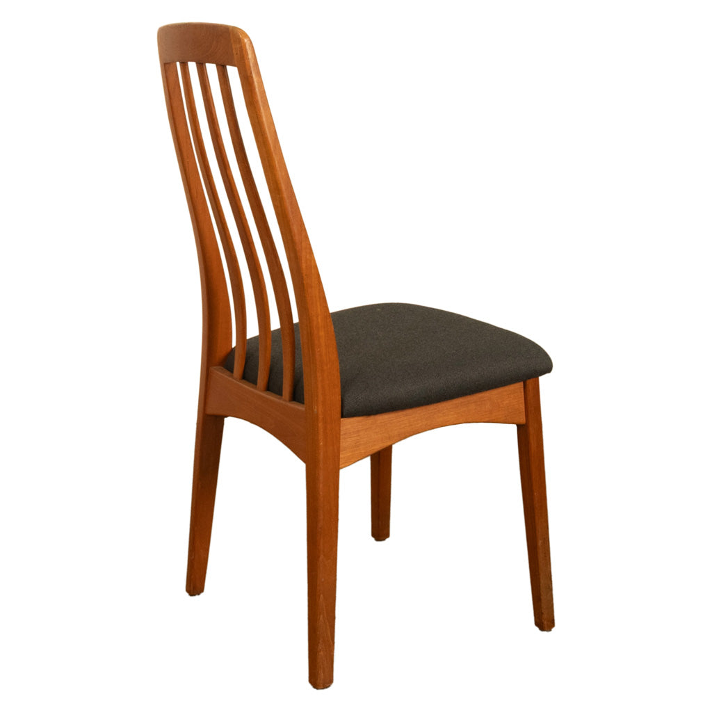 Set 4 Danish Mid Century Modern "Eva" Teak Dining Chairs by Niels Koefoed 1964
