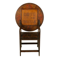 Antique Folk Art Poker Work Arts & Crafts Monks Bench Table Chair New York 1900