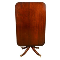 Antique Tilt Top Georgian Regency Mahogany Pedestal Breakfast Dining Table 1810