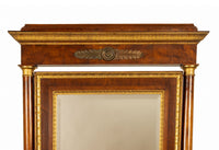 Fine Antique French Gilded Mahogany Ormolu Napoleonic Empire Cheval Mirror 1815