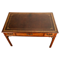 Antique Regency Mahogany Library Table Leather Top Partners Writing Desk 1820