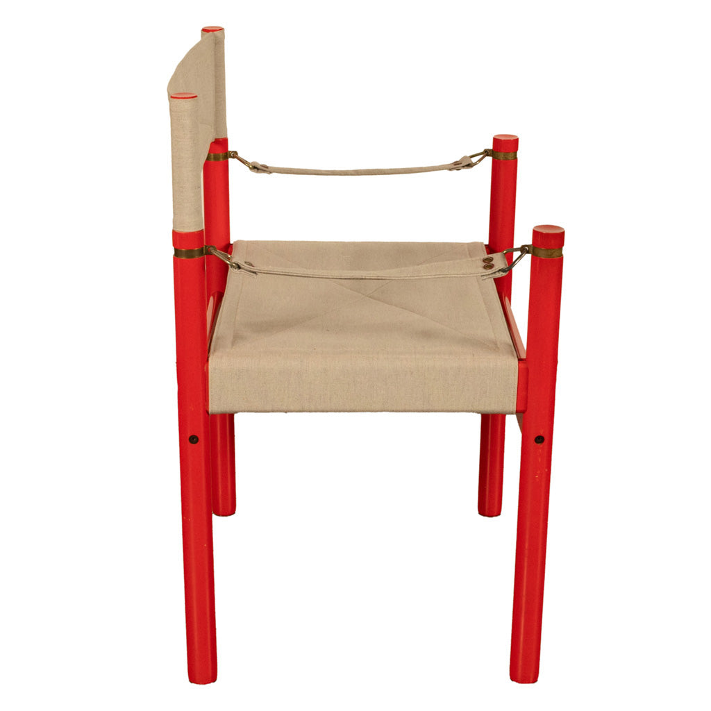 Mid Century Modern Danish Six Safari Chairs Dining Table Set by Erik Wørts 1960s