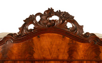 Antique Austrian Mahogany Maple Inlaid Biedermeier Secretary Chest Cabinet 1850
