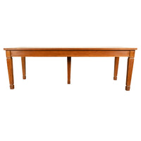 Long Antique Oak Arts & Crafts Five Leg Library Conference Dining Table 1900