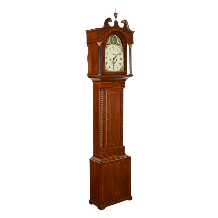 Antique 8 Day Tall Case Grandfather Clock Automaton Andrew Rich Bridgewater 1820