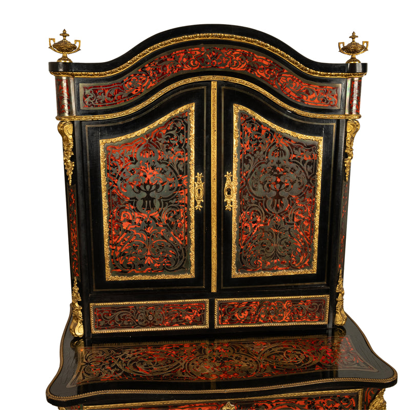 Antique Ebonized Boulle Ormolu Desk Cabinet Bonheur du Jour by Nordisk Kunst & Mobel-Etablissement Denmark