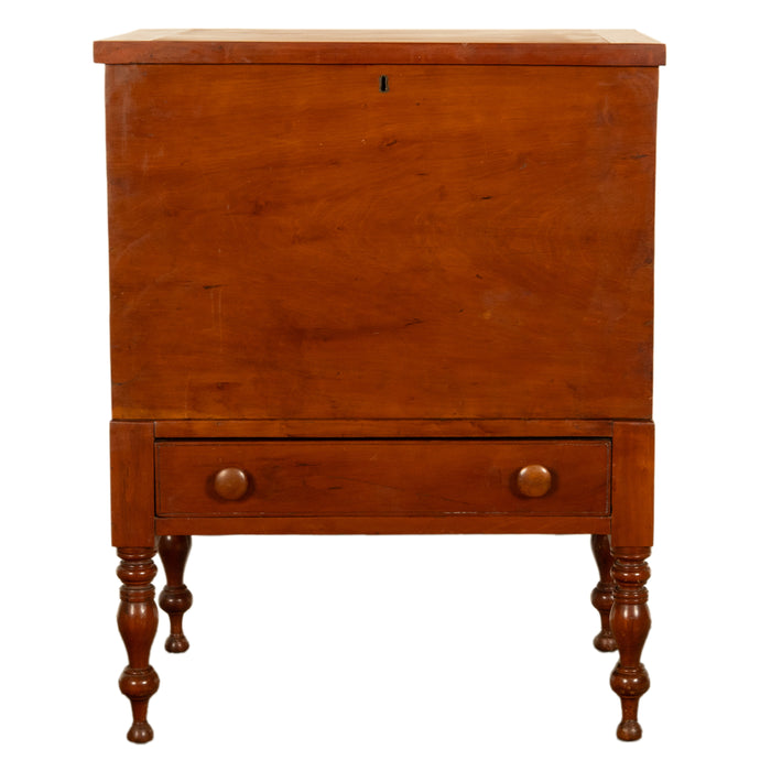 Antique American Federal Sheraton Tennessee Cherry Plantation Sugar Chest 1820